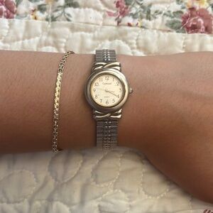Silver stretchy watch